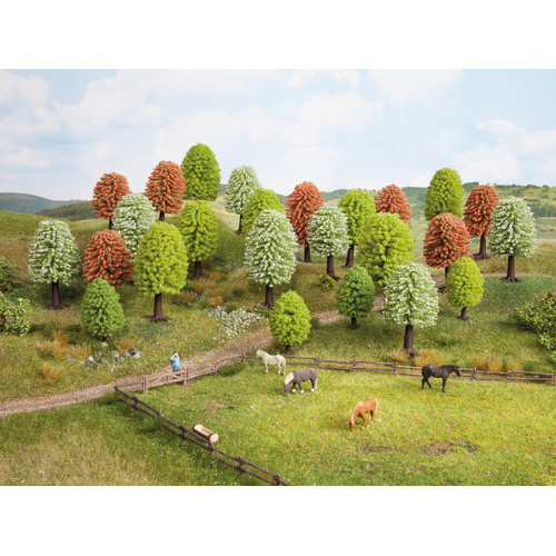 Noch - HO, TT Spring Trees 10 Pieces, 5 - 9cm High