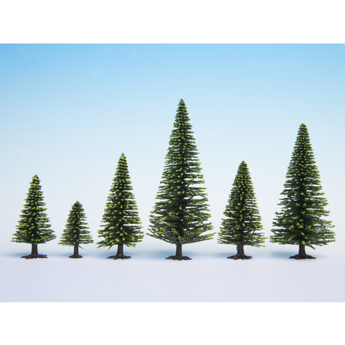 Noch - HO, TT Model Spruce Trees 10 Pieces, 5 - 14cm High
