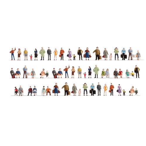 Noch - N Mega Economy Figures Set 60 Figures, Without Benches