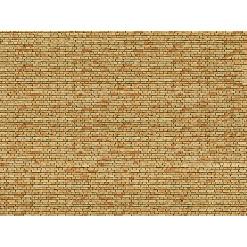 Noch - HO Cardboard Sheet -  Clinker Yellow Brick (25x12.5cm) - 56613