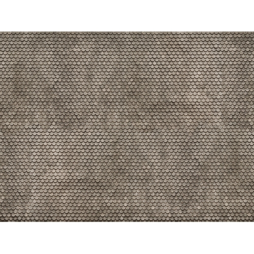 Noch - HO Cardboard Sheet - Plain Tile - Grey (25x12.5cm) - 56691