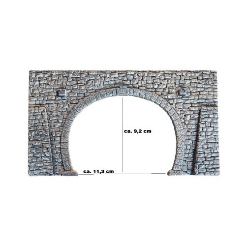 Noch - HO Tunnel Portal Double Track, 23.5 x 13cm