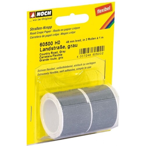 Noch - HO Country Road Grey - 100 x 4.8cm (Delivered In 2 Rolls) - 60500