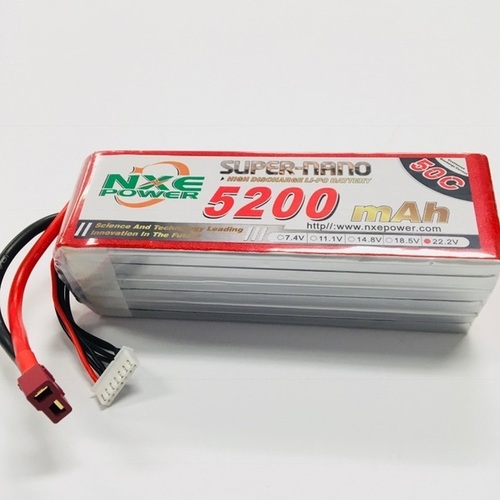 NXE - 22.2V 6S 5200mah 50c Soft Case w/Deans