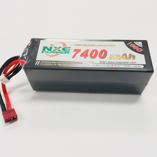 NXE - 15.2V 4SHV 7400mah 100c Hard Case w/Deans