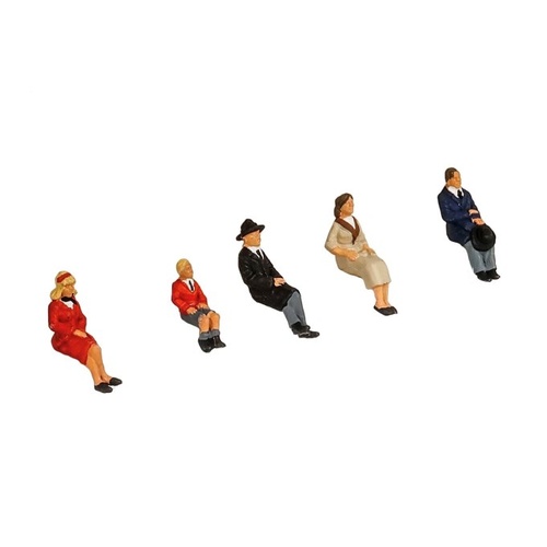 Peco - Modelscene - Seated People - 5pce (HO/OO) - MS-5301