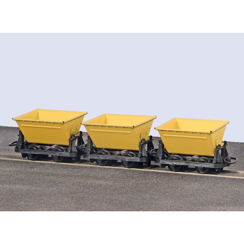 OO-9 Side Tipping Wagons yellow(3)