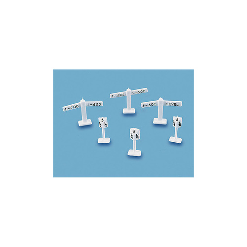 OO Level Signs and Mile Posts