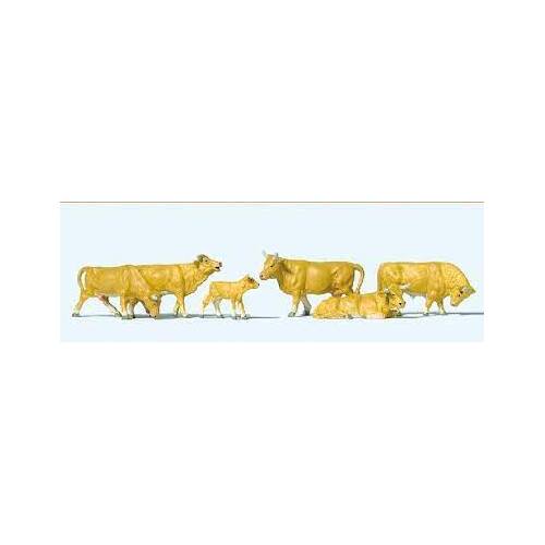 Preiser - Cows Light Brown - 10147