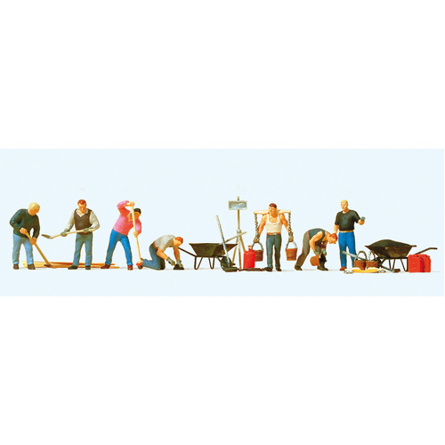 Preiser - Road Workers And Accessories - 10546
