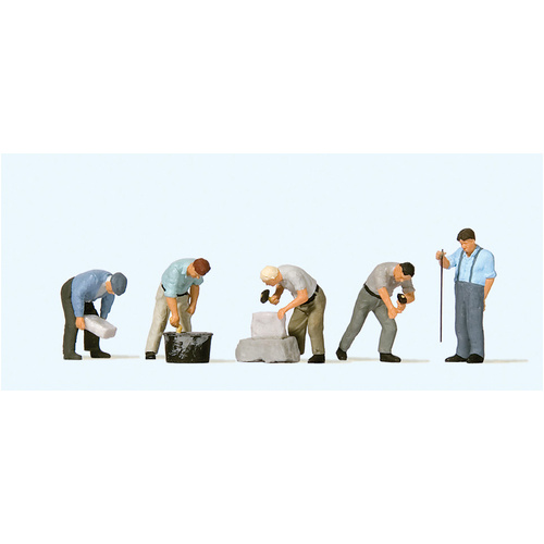 Preiser - Working On Quarrystone Wall - 10669