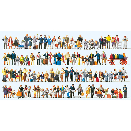 Preiser - 100 R/Way Personnel,Passersby,Travellers - 13000