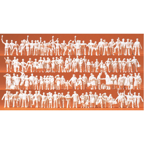 Preiser - Unpainted Psgrs & R/Way Personnel - 16325
