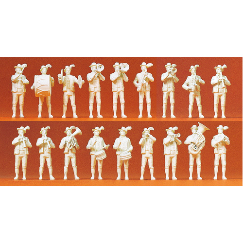 Preiser - Unpainted Bavarian Band (18 Figures) - 16353