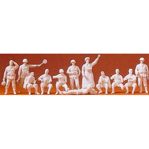 Preiser - Unpainted Army At Rest - 16501