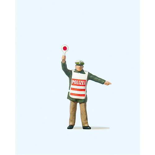 Preiser - Policeman W/Safety Vest - 28012