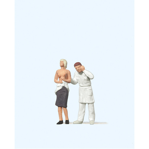 Preiser - Doctor & Female Patient - 28058