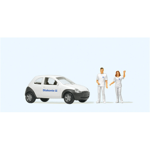 Preiser - Social Services 2 Figs. 1 Vehicle - 33245