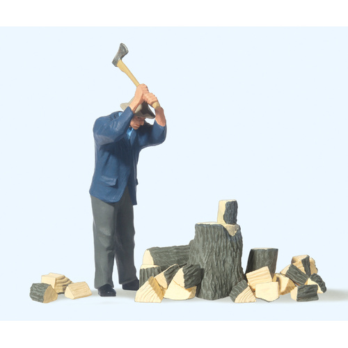 Preiser - G Farmer Cutting Wood - 45090