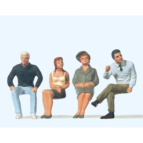 Preiser - 1:32 Seated People (4 Figs.) - 63074