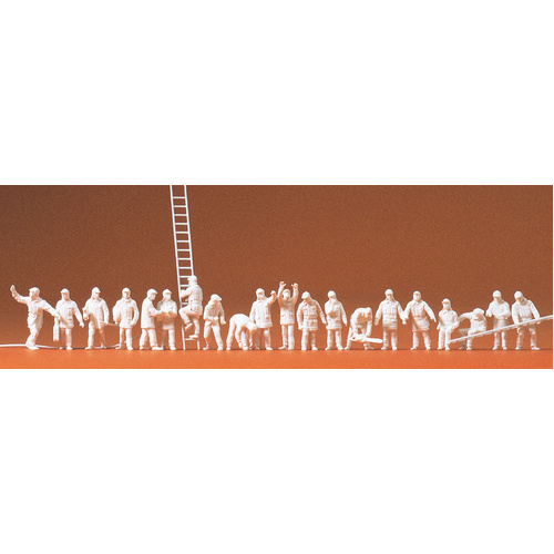 Preiser - N 20 Unpainted Fireman & Accessories - 79004