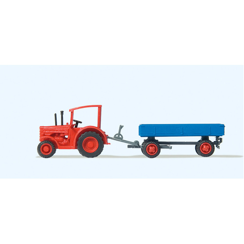 Preiser - N Hanomag Tractor & Trailer - 79502