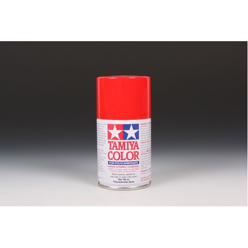 Tamiya - Spray Bright Red - For Polycarbonate -100ml - 86034-A00