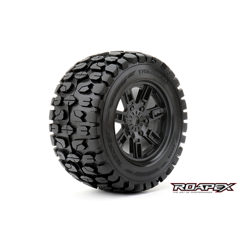 Tracker Black wheel with 0 offset 17mm hex mounted