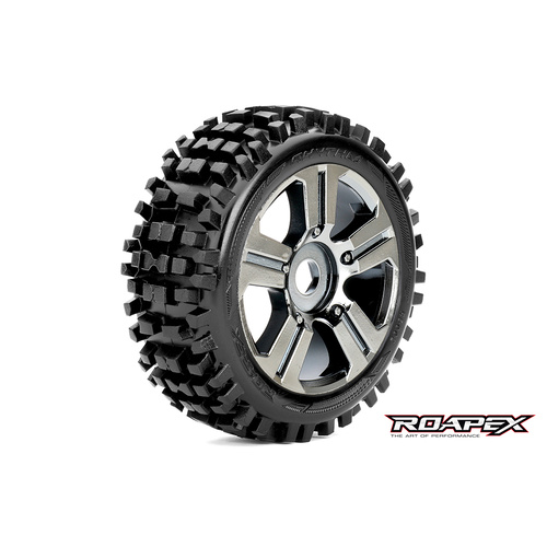 Roapex - 1/8 Rim And Tyre Buggy Chrome 2 Pce