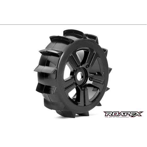 Roapex - PADDLE 1/8 BUGGY TYRE BLK WITH 17MM HEX MOUNTED