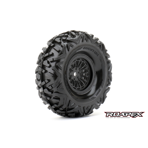 Roapex - Booster Black Wheels & Tyres w/12mm Hex