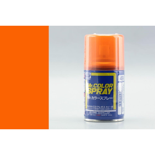 Mr Color Spray Paint - Gloss Clear Orange - S-049