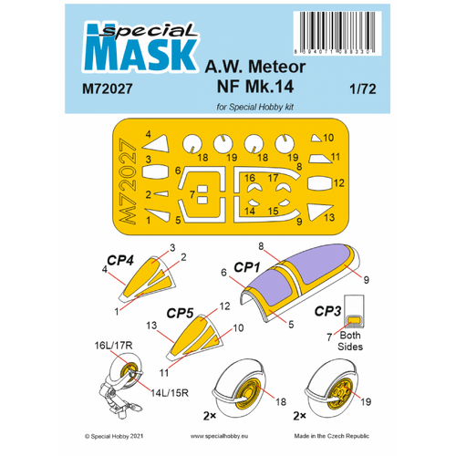 Special Hobby 1/72 A.W. Meteor NF Mk.14 Mask