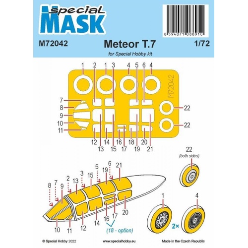 Special Hobby 1/72 Gloster Meteor Mk.7  MASK