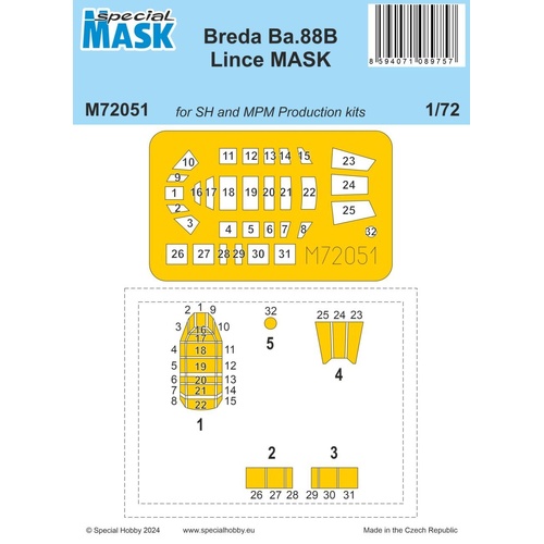 Special Hobby 1/72 Breda Ba.88B Lince MASK