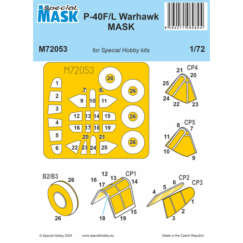 Special Hobby 1/72 P-40F/L Warhawk MASK