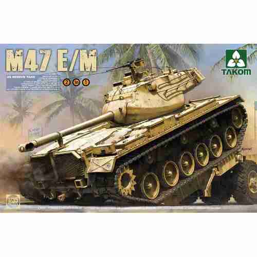 Takom - 1/35 US Medium Tank M47 E/M 2 in 1 Plastic Model Kit
