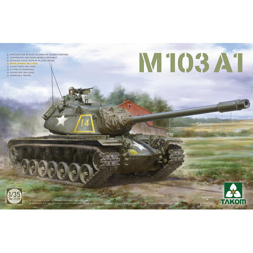 Takom - 1/35 M103 A1 Plastic Model Kit