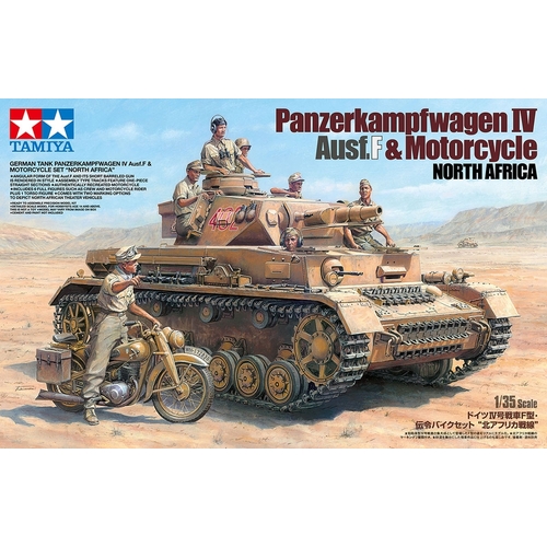 Tamiya - 1/35 Panzer IV.F & Motorcycle N.Africa - 25208-000
