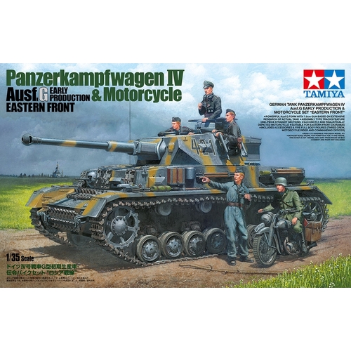 Tamiya - 1/35 Panzer IV Ausf.G Early With Motorcycle