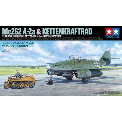 Tamiya - 1/48 Messerschmitt ME262 A-2A with Kettenkraftrad - 25215