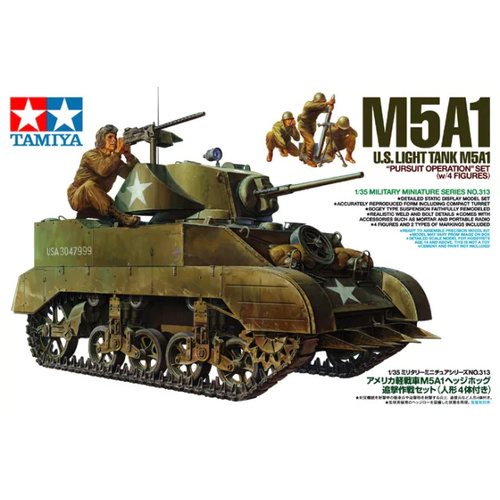 Tamiya - 1/35 US Lightt Tank M5A1 W/Figs