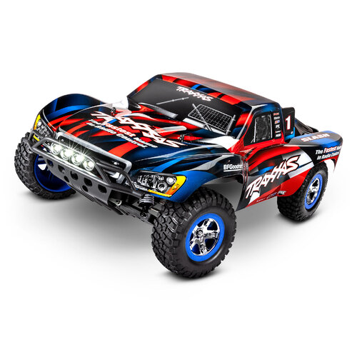 Traxxas - 1/10 Slash Short Course Truck 2WD brushed w/LEDs Red & Blue