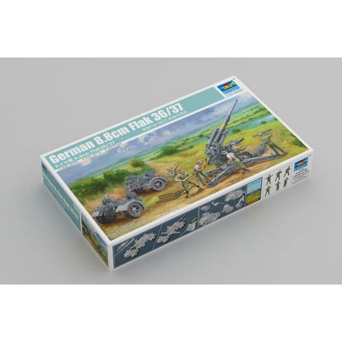 Trumpeter -  1/35 German 8.8cm Flak 36/37 Plastic Model Kit [02359]