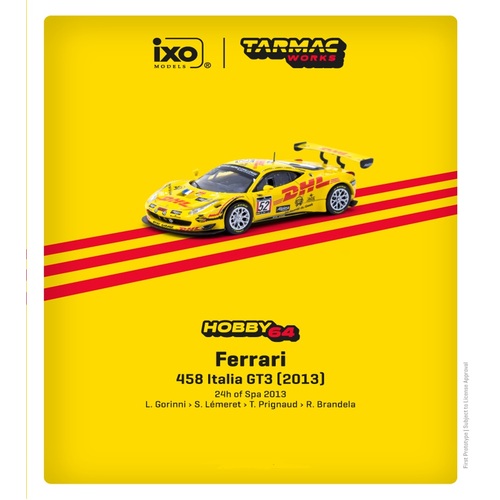 Tarmac Works - 1/64 Ferrari 458 Italia GT3 (2013) - 24 Hours of Spa 2013 - TW64-074-13SPA52
