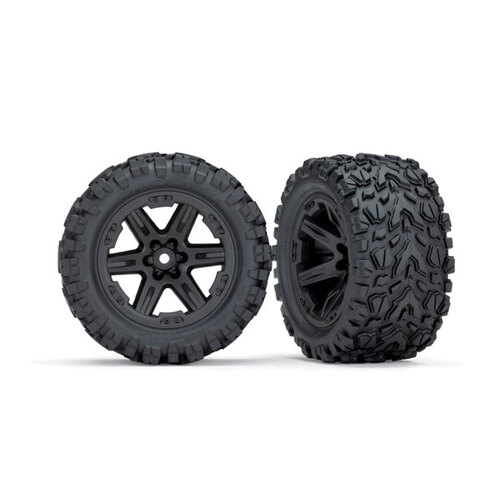 Traxxas - Tires & Wheels - Assem. 2.8' -Rxt Blk - Talon Extrm Tires (2) (6774)