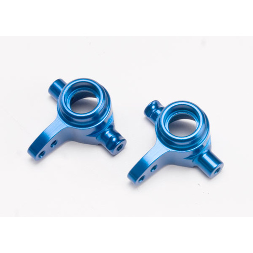 Traxxas - Steering blocks - 6061-T6 aluminum (blue-anodized) (6837X)