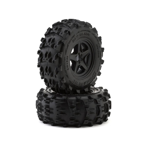 UpGrade RC Saw Blade 2.8 Pre-Mounted Off-Road Tires w/5-Star Wheels (2)