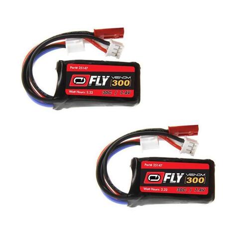 Venom - LiPo battery 7.4v 300mah 2pc w/JST Plug