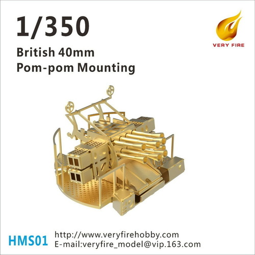 Vey Fire - 1/350 British 40mm Pom-Pom Mounting (4 units)